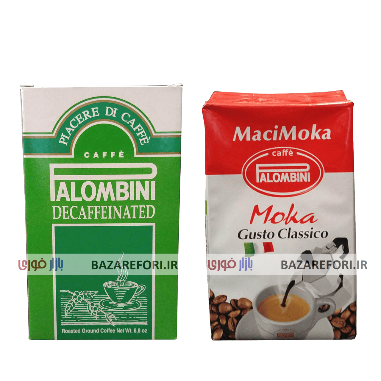 پودر قهوه پالومبینی مدل MaciMoka به همراه پودر قهوه پالومبینی مدل DeCaffeinato
