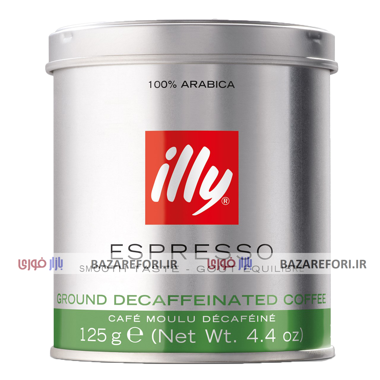 قوطی پودر قهوه ایلی مدل Espresso Decaf مقدار 125 گرم