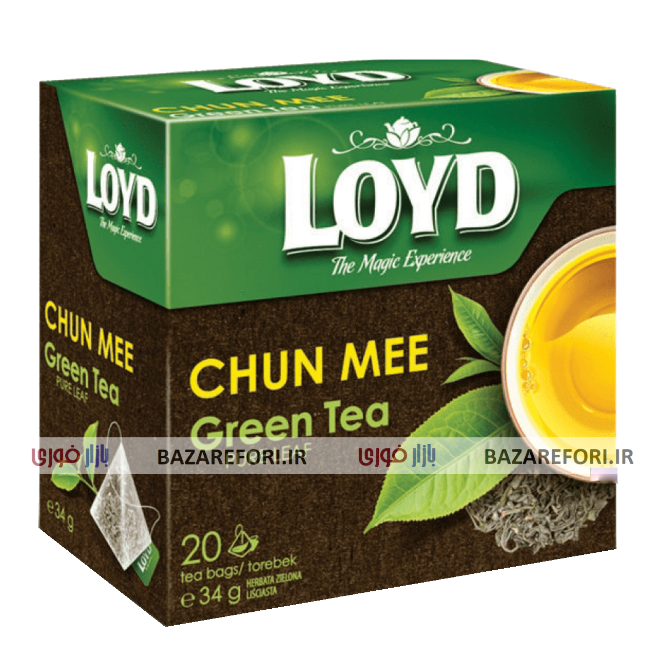 چای سبز لوید مدل چان می مقدار 34 گرمی