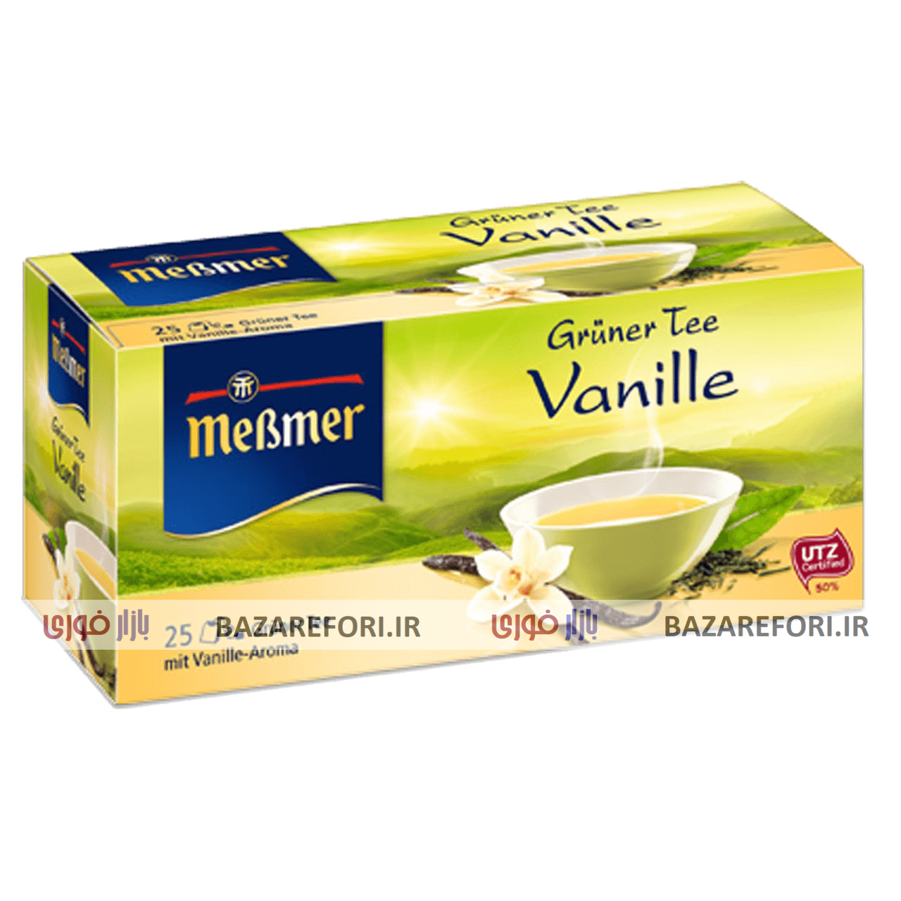 بسته دمنوش گیاهی چای سبز و وانیل مسمر مدل Gruner Tea Vanille