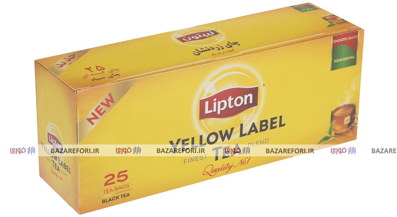 چای کیسه‌ ای لیپتون مدل Yellow Label بسته 25 عددی