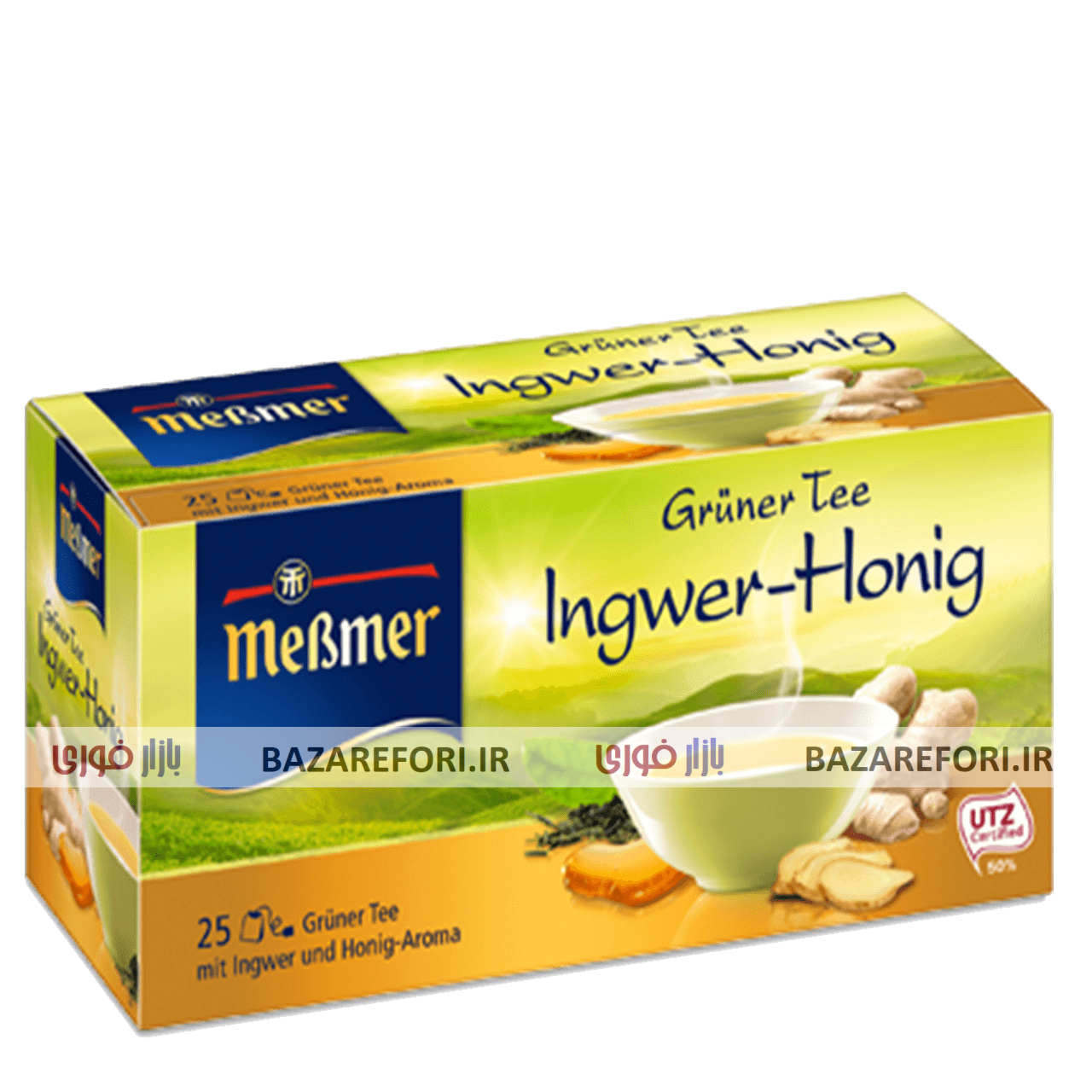 چای سبز زنجبیل عسل آلمانی مسمر مدل Ingwer Honig بسته 25 عددی