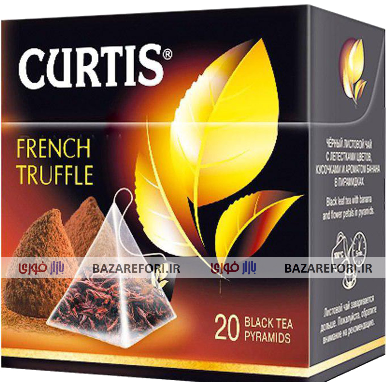 بسته چای کیسه ای کورتیس مدل French Truffle-بسته 20 عددی